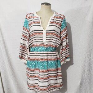 New Parker Coronado Mallory 100% Silk Shirt Dress L MSRP $253